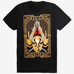 Marvel Thor Loki Art Deco T-Shirt + Free Small Gift!